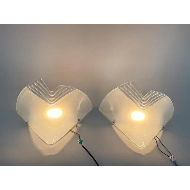 Murano Glass Wall Lights, Italy, 1960s, Set of 2 For Sale - Image 4 of 9