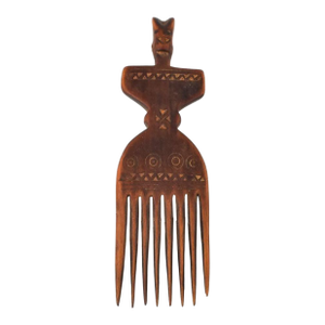 Early 20th Century Nyamwezi Mwana Hiti Figural Comb Tanzania