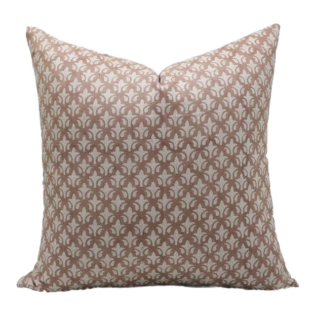 Fabdivine Handcrafted Block Print Cushion Cover 14x36 Inch Linen Blend- Rajputana Jaal For Sale