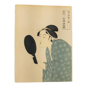Early 20th Century Japanese Woodblock Print After Kitagawa Utamaro