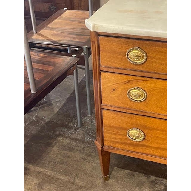 19th C. French Louis XVI Fruitwood Commode For Sale In Dallas - Image 6 of 7