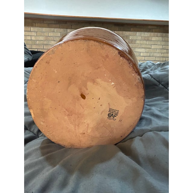 Vintage Nicola Fasano Grottaglie Italian Terracotta Floor Urn - 24" For Sale - Image 12 of 18