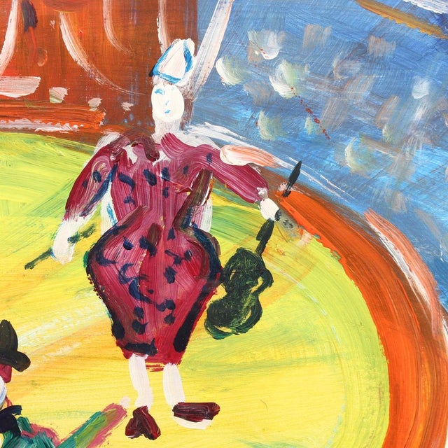 Roland Dubuc, The Circus, 1970s, Gouache on Paper, Framed For Sale - Image 10 of 18