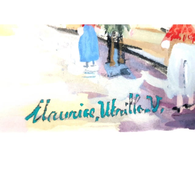 Inspired Village of Montmartre - Pochoir 1950 For Sale - Image 4 of 6