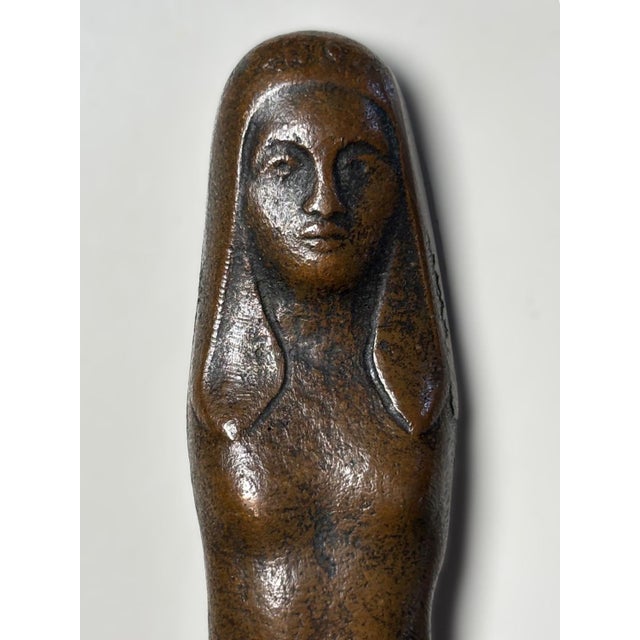 Art Deco Female Nude Letter Opener in Bronze, 1920s For Sale - Image 6 of 8