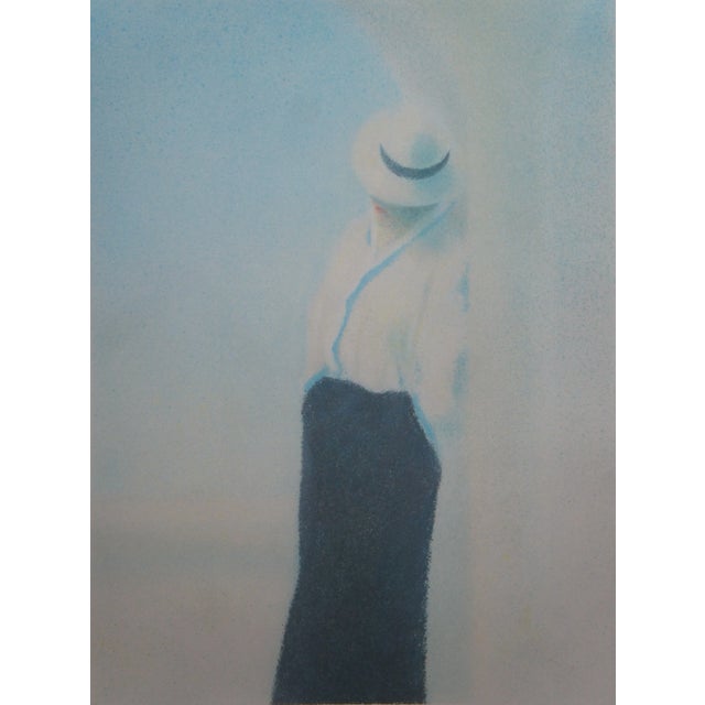 Roy Fairchild-Woodard Roy Fairchild Woodard Monaco Impressionist Portrait Lithograph Print 38" For Sale - Image 4 of 12