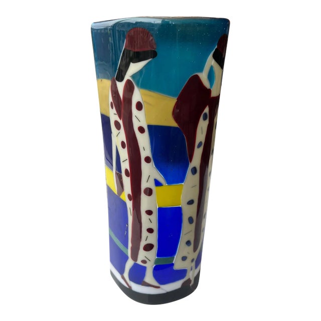 Vintage Studio Glass Slab Sculpture For Sale