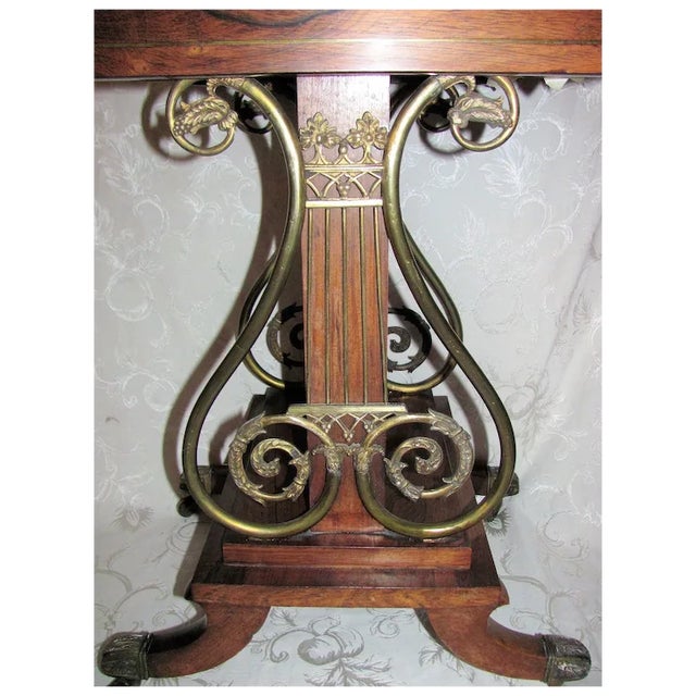 Traditional English Regency Rosewood Sewing Work Table Circa 1820 For Sale - Image 3 of 9