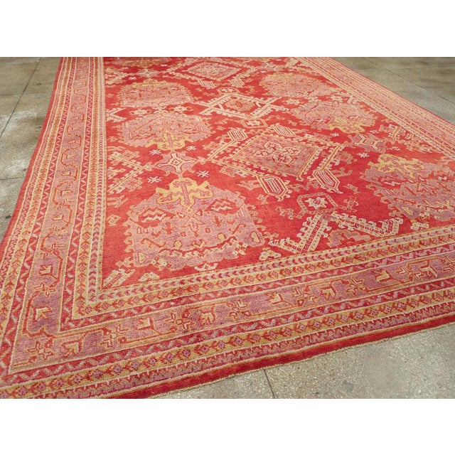 Galerie Shabab Collection Early 20th Century Turkish Oushak Large Carpet For Sale In New York - Image 6 of 8