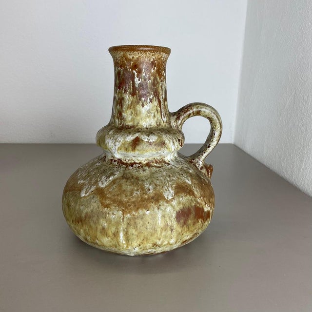 Brutalist WGP Pottery Fat Lava Multi-Color Vase Object from Ruscha, Germany, 1970s For Sale - Image 6 of 18