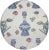 Nicolette Mayer Royal Delft Purissima 16" Round Pebble Placemats, Set of 4 For Sale