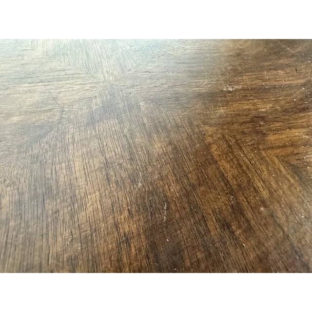 1970s Mahogany Carved Wood Parlor Tea Table For Sale - Image 10 of 12