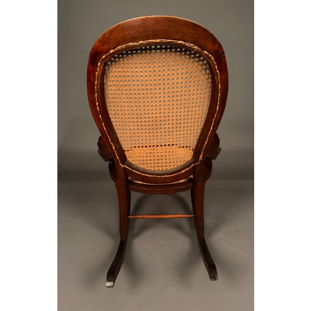 Victorian American Victorian Walnut Cane Side Chair (Circa 1880) For Sale - Image 3 of 13