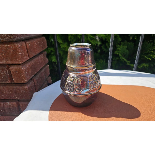 Art Deco Silver-Plated Vase by Eneret, 1920s For Sale - Image 9 of 9