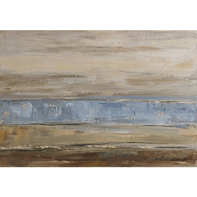 2020s Between Sky and Shore, Abstract Landscape, Minimalism, French Artist, Framed by Sophie Dumont. For Sale - Image 5 of 8