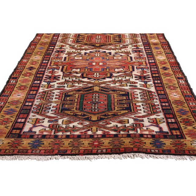 Vintage Persian Heriz Rug Runner, 03'04 X 10'05 For Sale - Image 4 of 10