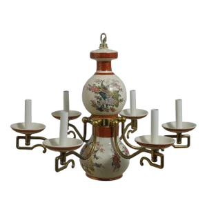 Vintage Floral Decorated French Style Chandelier