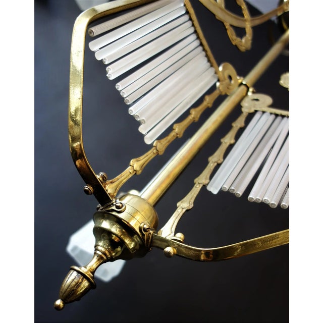 Antique Art Nouveau French Ceiling Lamp For Sale - Image 6 of 12