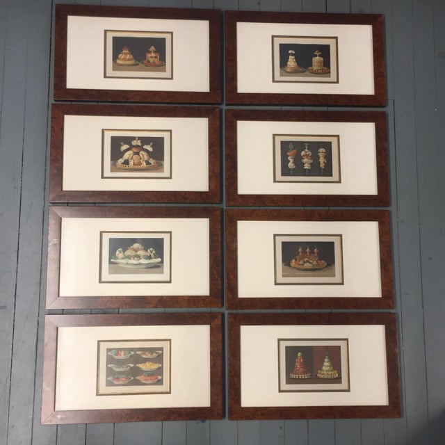 Vintage Hors d'Oeuvre Colored Lithographs - Set of 8 For Sale - Image 11 of 11