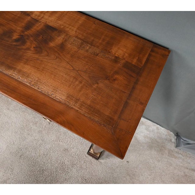 Wood Mid-19th Century Empire Style Cherrywood Console Table For Sale - Image 7 of 18