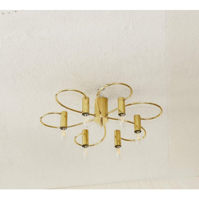 Vintage Brass Ceiling Lamp, 1970s For Sale - Image 3 of 9