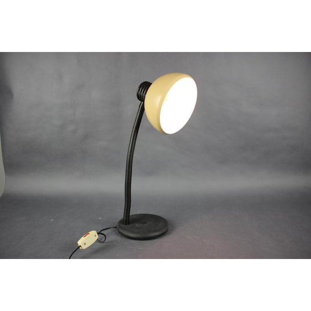 Black Mid-Century Hungarian Gooseneck Desk Lamp, 1970s For Sale - Image 8 of 9