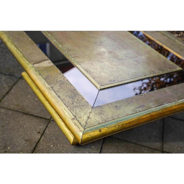 Vintage Rectangular Brass Coffee Table by Rodolfo Dubarry, 1970s For Sale - Image 18 of 18
