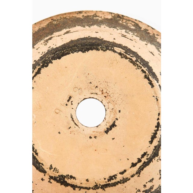 Brass and Cane Floor Lamp by Paavo Tynell for Taito Oy, 1950s For Sale - Image 9 of 10