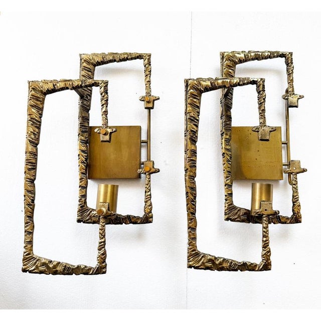 Sconces Bronze Frames without Glasses by Angelo Brotto for Esperia, 1960s, Set of 2 For Sale - Image 6 of 10
