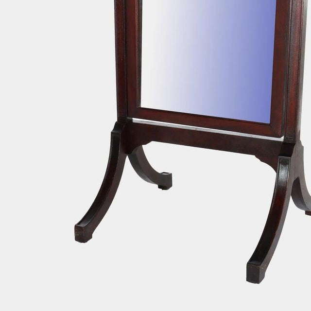 Neoclassical Antique Edwardian Neoclassical Carved Mahogany Dressing Mirror C1910 For Sale - Image 3 of 17