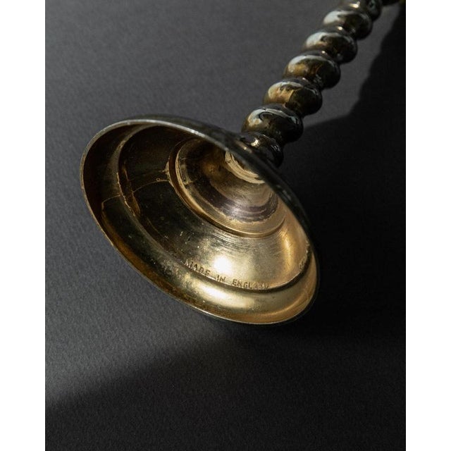 Metal Vintage Victorian Style Silver-Plated Twisted Candleholder, England, 1940s For Sale - Image 7 of 11