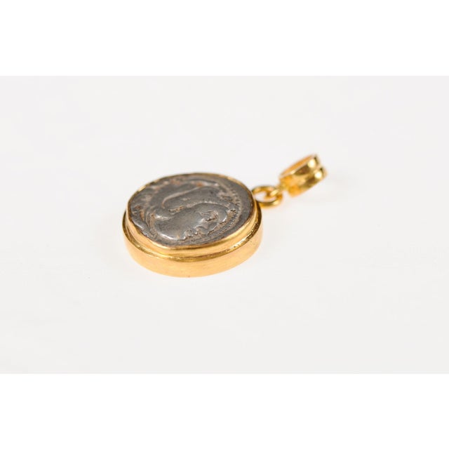 Ancient Greek Drachm Pendant For Sale - Image 9 of 10