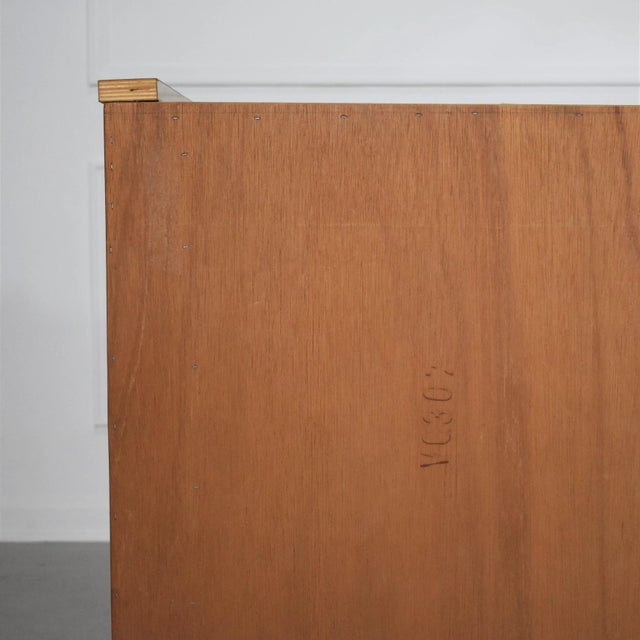 1980's Karl Springer Style Faux Burl and Brass 3 Drawer Chest For Sale - Image 9 of 10