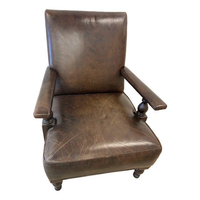 Brown Leather Terrington Chair by Postobello For Sale