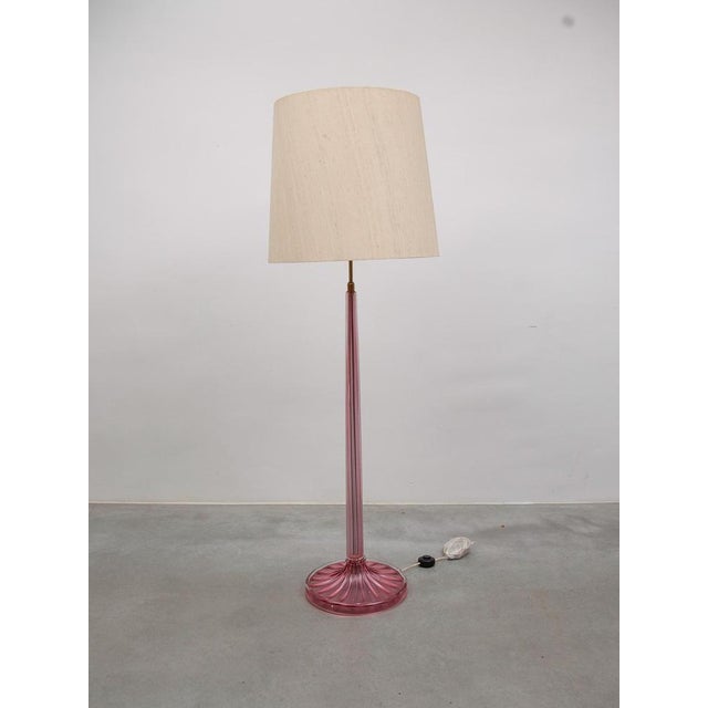 Pink Art Glass Floor Lamp by Barovier E Toso, Italy, 1956 For Sale - Image 4 of 14