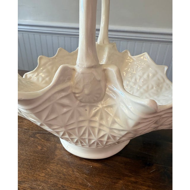 Original Hand-Painted 1975 Ceramic Basket For Sale - Image 16 of 18