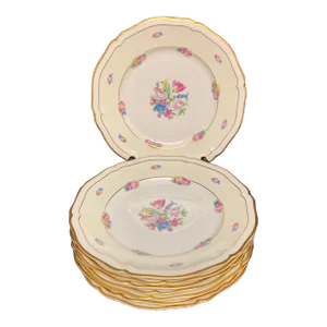 1960s Rosenthal “Chippendale” Floral Dinner Plates - Set of 8