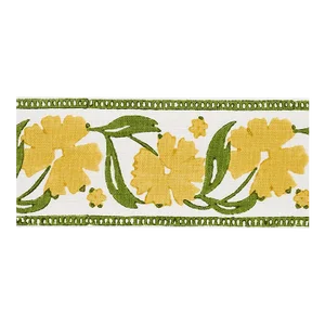 Schumacher Adra Hand Blocked Tape in Yellow & Green