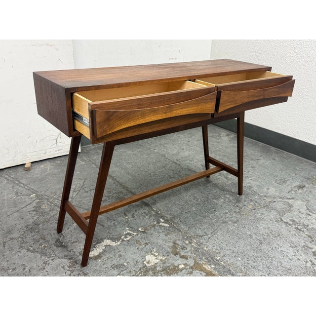 West Coast Modern Handcrafted Entry Way Console For Sale - Image 4 of 12