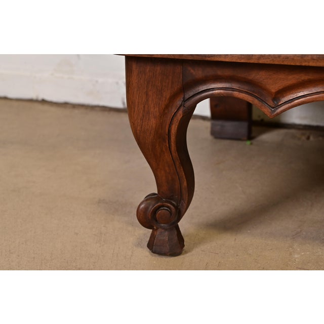 Karges Style French Provincial Louis XV Carved Walnut Sideboard Credenza For Sale - Image 12 of 16