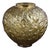 French Vase in Amber-Coloured Glass with Deeply Moulded Relief For Sale