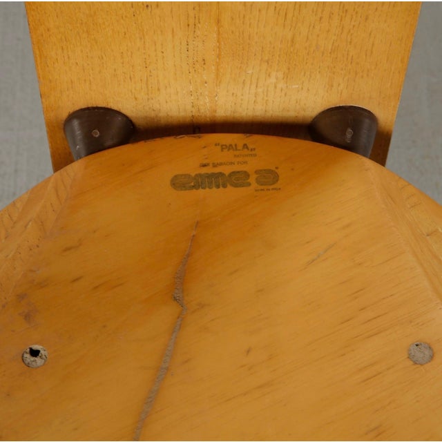 Art Deco 1970’s Set of 6 Gigi Sabadin “Pala” Chairs for Emme For Sale - Image 3 of 18
