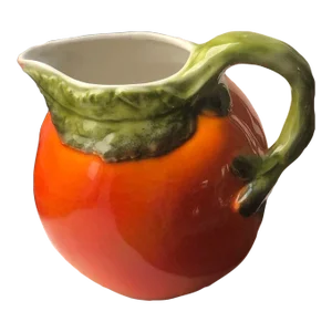 1980s Italian Ceramic Orange Table Pitcher