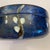 Vintage Studio Stoneware Bowl in Cobalt Blue With Hand-Painted Botanical Motif For Sale In Richmond - Image 6 of 8