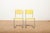 Stackable Yellow Model 1023 Garden Chair Set in Galvanized Steel Tubing and Wooden Slats by Embru, 1934, Set of 2 For Sale - Image 4 of 14