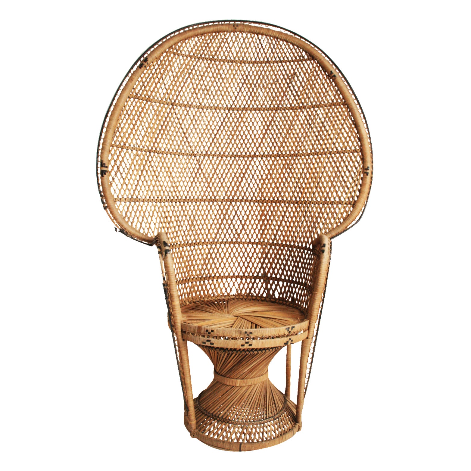 Vintage Bohemian Wicker Peacock Chair Chairish