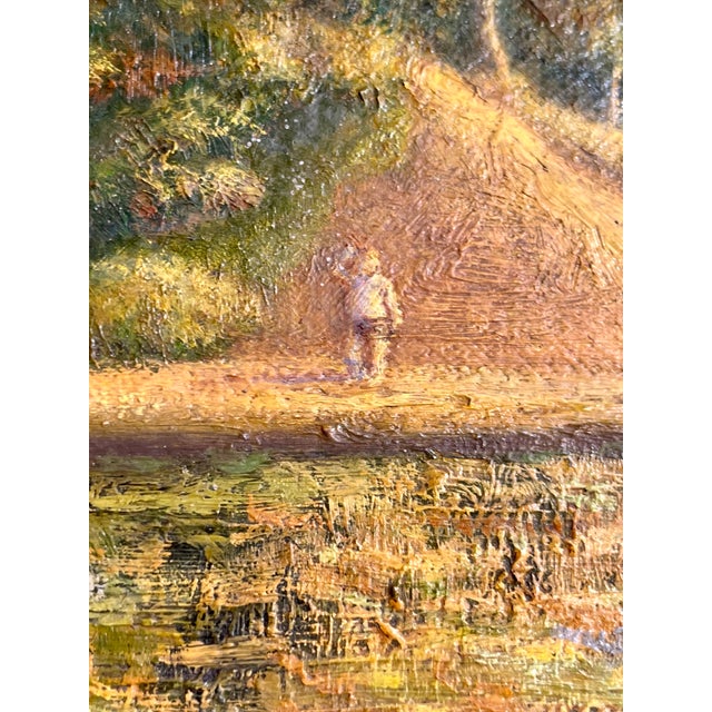 Vintage Impressionist Coastal Landscape Painting With Ducks, Signed & Framed For Sale - Image 18 of 18