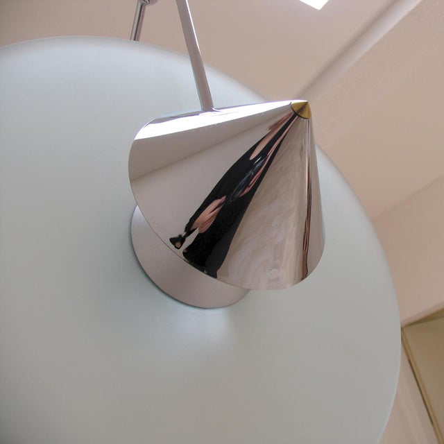 Glass and Chrome Ceiling Light from Fontana Arte, Italy, 1980s For Sale - Image 11 of 14