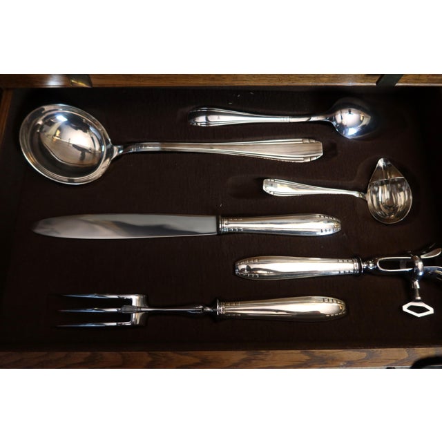 Silver-Plated Flatware with Case, 1950s, Set of 149 For Sale - Image 3 of 12