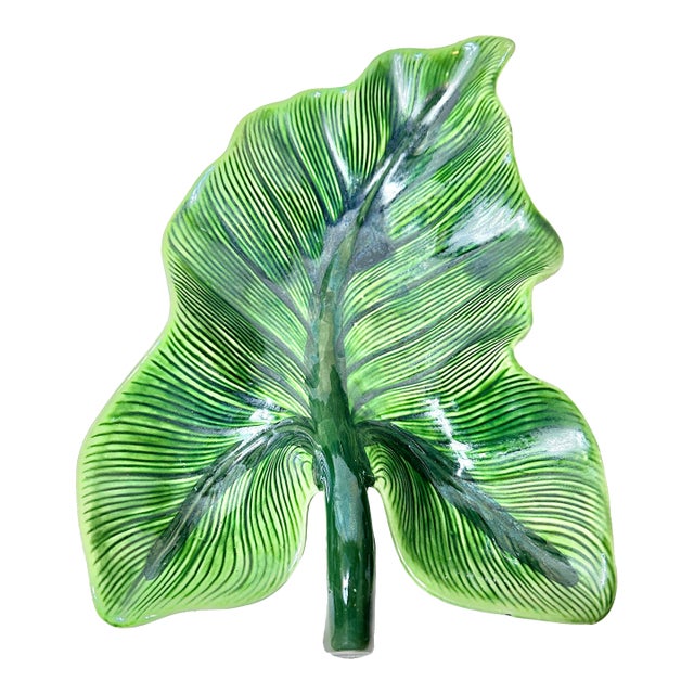 Vintage Leaf Shaped Serving Platter For Sale